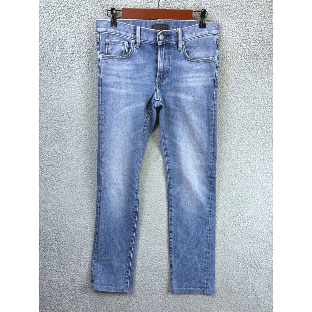 Uniqlo Kaihara Denim Slim Straight Leg Jeans Mens 30 Light Wash Casual